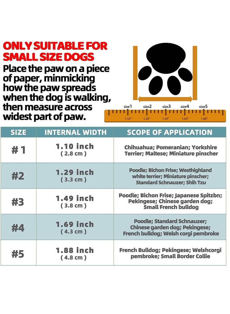 أحذية الكلب 4 قطعة رقم 2 المضادة للانزلاق ، نفاذية الهواء للماء أحذية الكلب ينطبق على الكلاب الصغيرة أحذية مخلب حامي مع انعكاس الضوء قابل للتعديل سستة الكلب المشي لمسافات طويلة أحذية تناسب سطح الطريق - Image 3